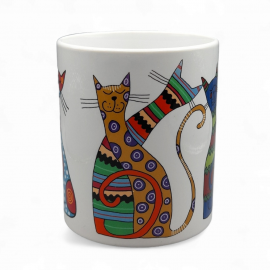 Dekoruotas puodelis 330 ml. Elegantiškos katės