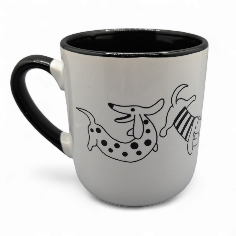 Dekoruotas puodelis Taksai. 290 ml. 