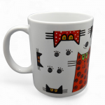 Dekoruotas puodelis Katinai slapukaii.330 ml.