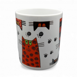 Dekoruotas puodelis Katinai slapukaii.330 ml.