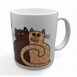 Dekoruotas puodelis. Britų trumpaplaukiai katinai 330 ml.