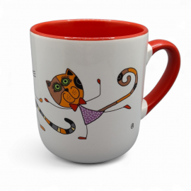 Dekoruotas puodelis 290 ml.. Šokančios katės