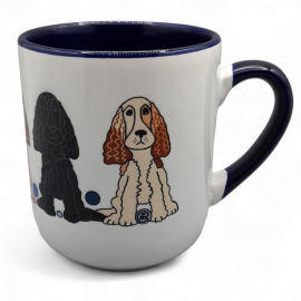 Dekoruotas puodelis 290 ml. Anglų kokerspanieliai