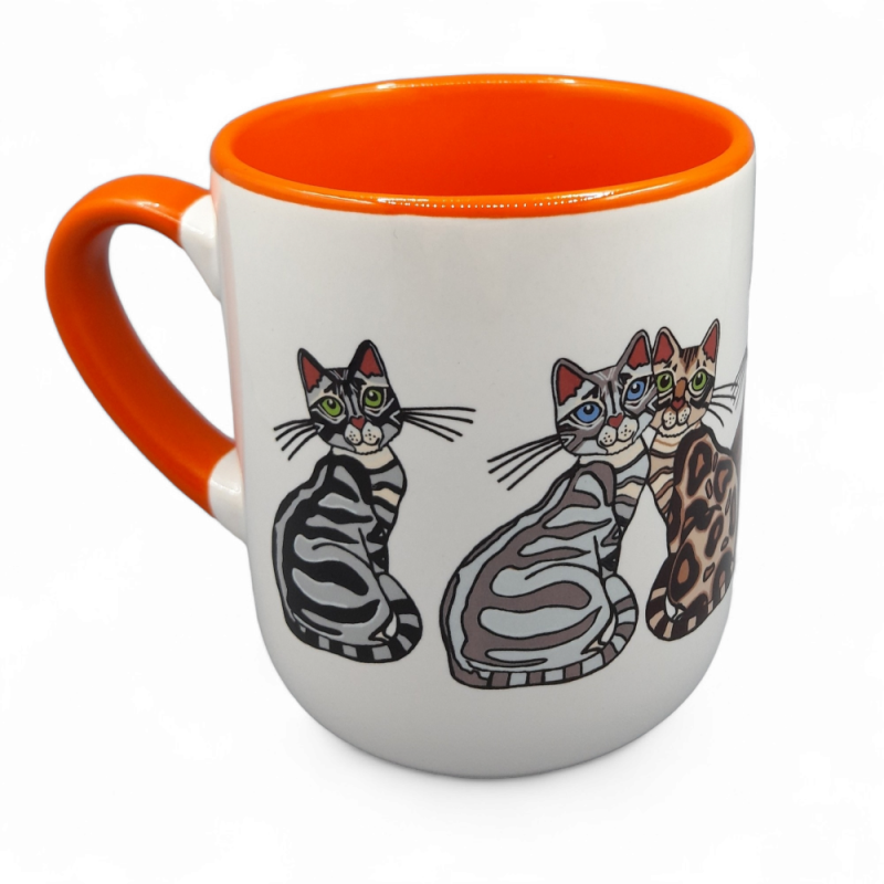 Dekoruotas puodelis 290 ml. Bengalijos katės