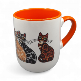 Dekoruotas puodelis 290 ml. Bengalijos katės