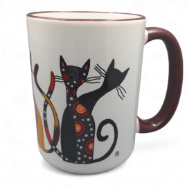 Dekoruotas puodelis, 440 ml. Spalvingos katės