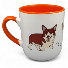 Dekoruotas puodelis, 290 ml. Valų korgiai