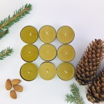 Natūralios, bičių vaško arbatinės žvakutės (9vnt)