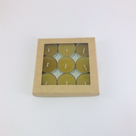 Natūralios, bičių vaško arbatinės žvakutės (9vnt)