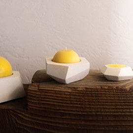 Apvali bičių vaško žvakė (Dydis:M, 5cm skersmens)