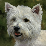 Miniatiura " Vakarų Škotijos baltasis terjerasr" Miniatiura " Vakarų Škotijos baltasis terjerasr"