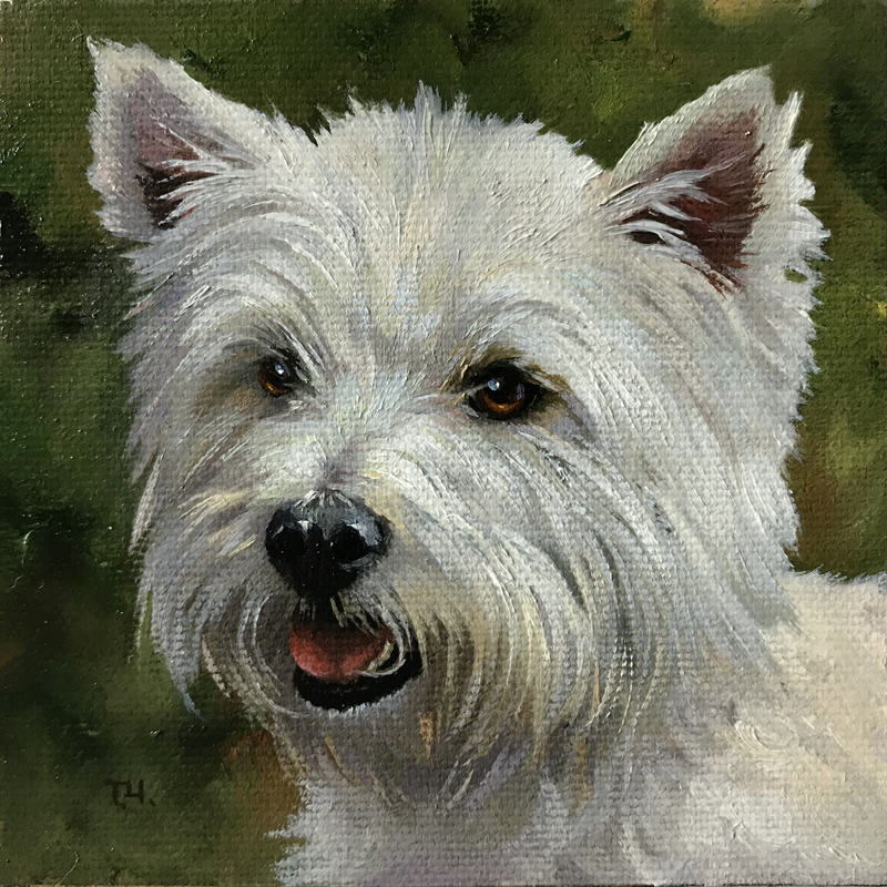 Miniatiura " Vakarų Škotijos baltasis terjerasr" Miniatiura " Vakarų Škotijos baltasis terjerasr"