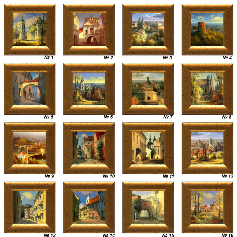 Paveiksliukai -magnetukai "Vilnius"  Paveiksliukai -magnetukai "Vilnius"