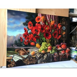 Dutch-style still life with poppies Dutch-style still life with poppies