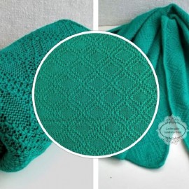 Medvilninis smaragdo spalvos pledukas