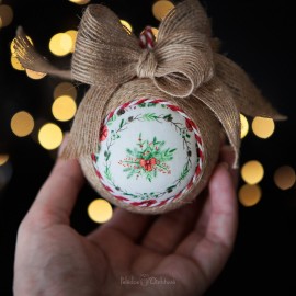 Eko stiliaus kalėdinių žaisliukų rinkinys "Rustic" (2 vnt.)