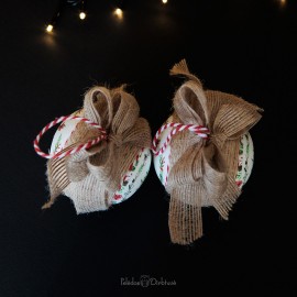 Eko stiliaus kalėdinių žaisliukų rinkinys "Rustic" (2 vnt.)