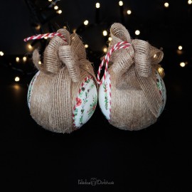 Eko stiliaus kalėdinių žaisliukų rinkinys "Rustic" (2 vnt.)