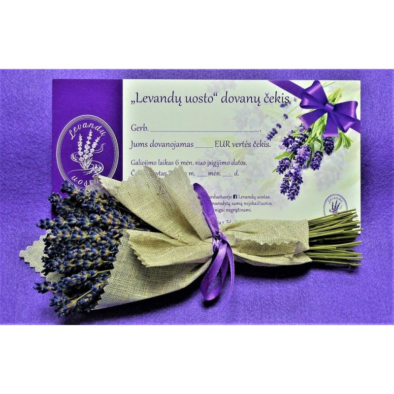 Levandų uosto dovanų čekis