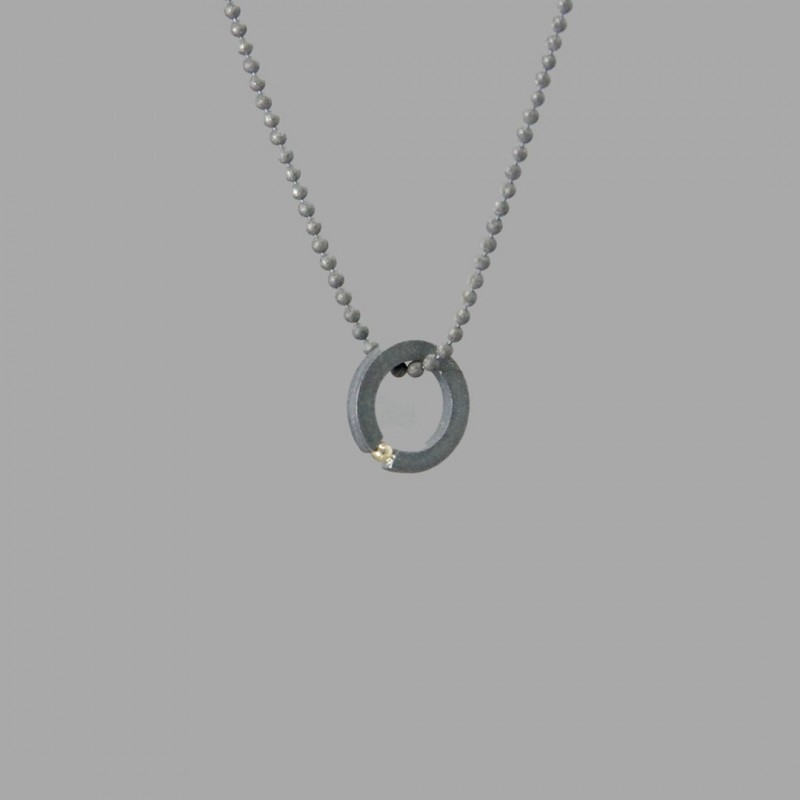 Pakabukas_Garstyčios grūdelis_Juodintas sidabras_Auksas