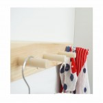 5 kabliukų medinė kabykla (tiesūs kabliukai)