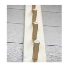 5 kabliukų medinė kabykla (tiesūs kabliukai)