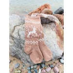 Ilgos megztos vilnonės kojinės su ,,Elniuku" 3