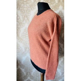 Megztas megztinis iš alpakos su šilku Terakotos spalvos