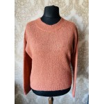 Megztas megztinis iš alpakos su šilku Terakotos spalvos