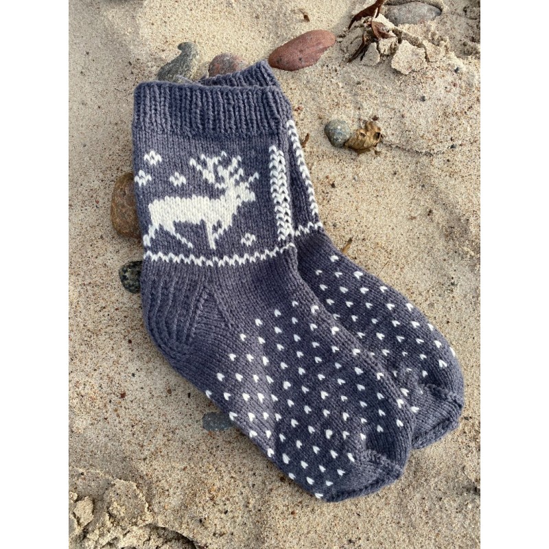 Megztos vilnonės kojinės pilkšvos spalvos, vyriškos  Megztos vilnonės kojinės pilkšvos spalvos, vyriškos