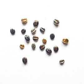 Mini keramikos auskarai "Prabangios kavos pupelės"