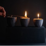 Kvapi sojų vaško žvakė "Saturnas"