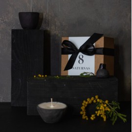 Kvapi sojų vaško žvakė "Saturnas"