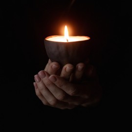 Kvapi sojų vaško žvakė "Mėnulis"