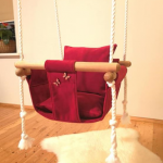 Tekstilinės supynės vaikams-raudoni drugiai