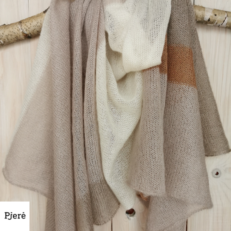 Šalikas skraistė iš moheros su šilku