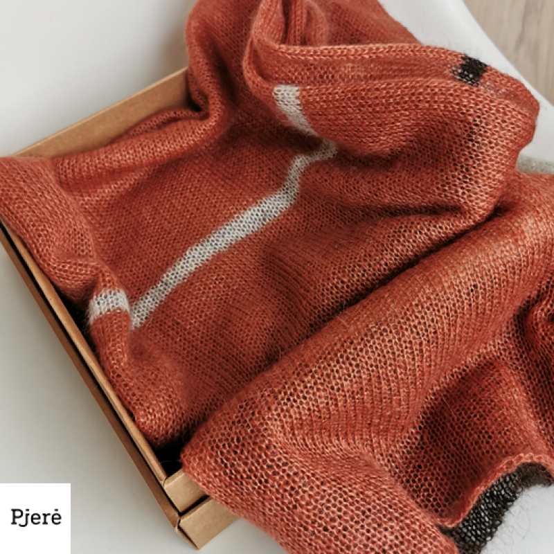 Šalikas skraistė iš moheros su šilku