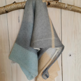 Šalikas skraistė iš moheros su šilku