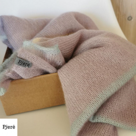 Šalikas skraistė iš moheros su šilku