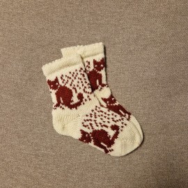 Vilnonės kojinės vaikams su kačiukais, ~18 cm