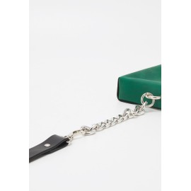 Rankų darbo žalias odinis rankinukas