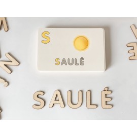 Abėcėlės ir medinių raidelių rinkinys lietuvių kalba