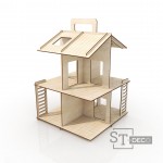 Atviras dviejų aukštų namelis