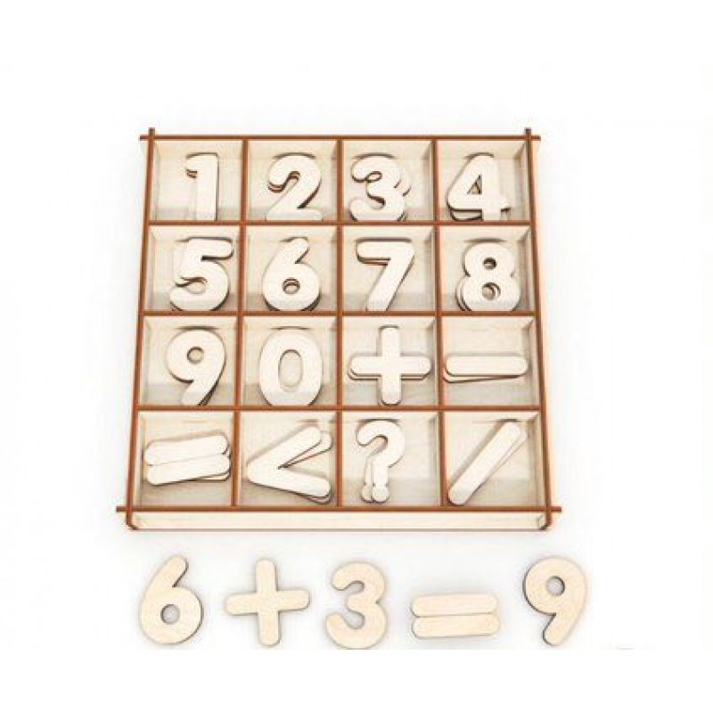 Skaičių rinkinys su dėžute