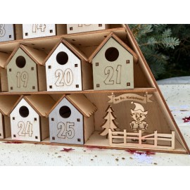 Dažytas Kalėdų advento kalendorius