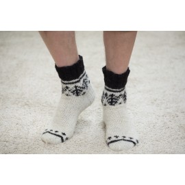 Baltos vyriškos kojinės „Pirmasis sniegas“
