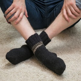 Juodos vyriškos vilnonės kojinės 