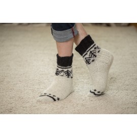 Baltos vyriškos kojinės „Pirmasis sniegas“