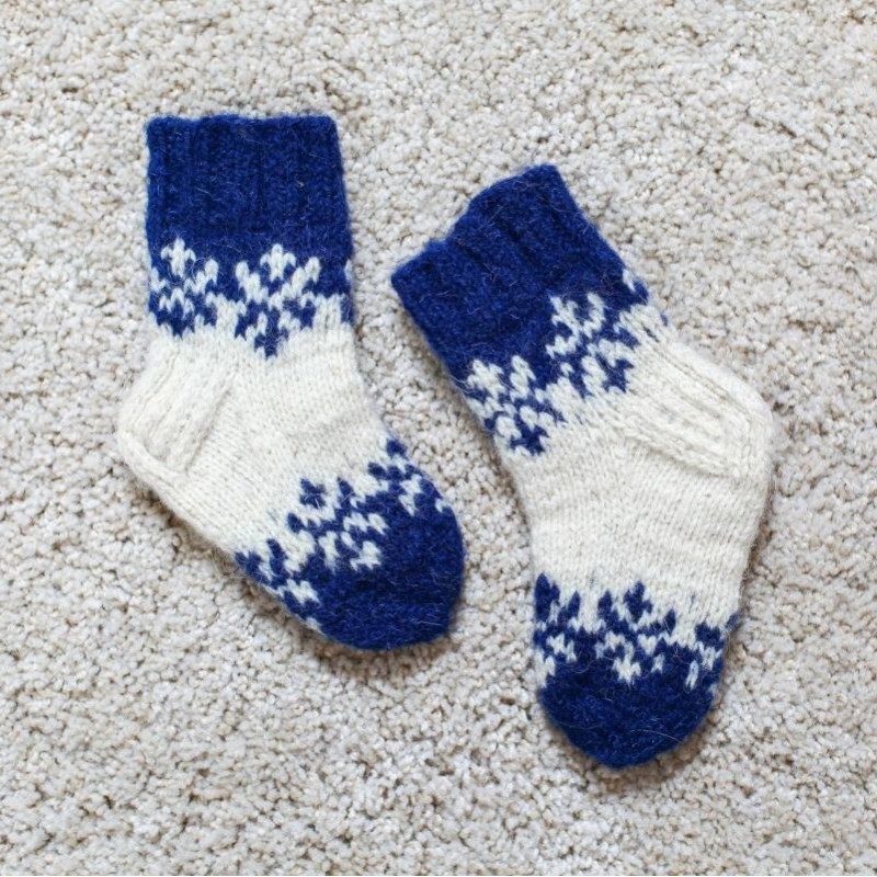 Vilnonės kojinės mažyliams „Sniegulės“ 