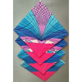 SERVETĖLĖS  (KOMPLEKTAS 4 vnt. mėlynos ) 